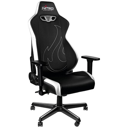 Nitro Concepts S300EX Gaming Chair, Black & White