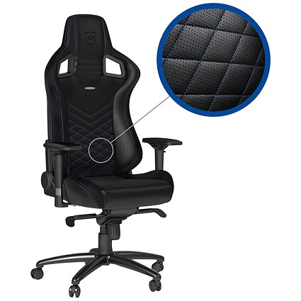 Noblechairs Epic Gaming Chair, Faux Leather, Black & Blue