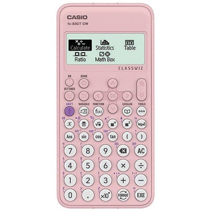 Casio Classwiz Scientific Calculator, Battery Powered, Pink