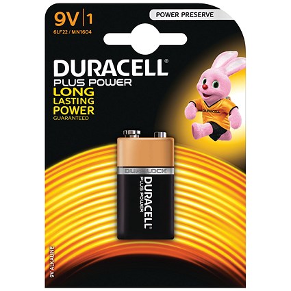 Duracell Plus Power MN1604 Alkaline Battery - 9V