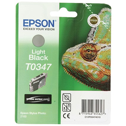 Epson T0347 Light Black UltraChrome Inkjet Cartridge