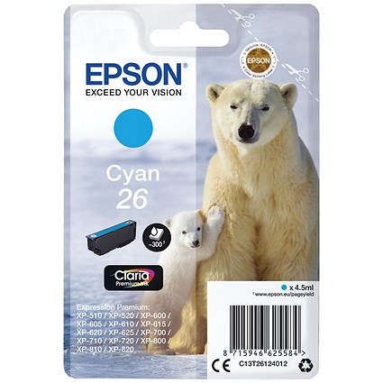 Epson 26 Cyan Inkjet Cartridge