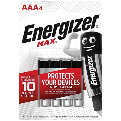 Energizer Max AAA/E92 Batteries - Pack of 4