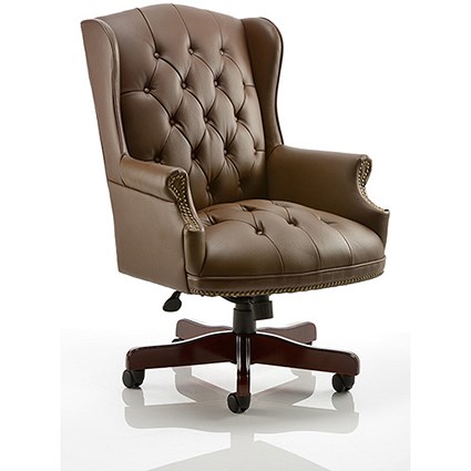 Commoredore Leather Executive Chair - Brown