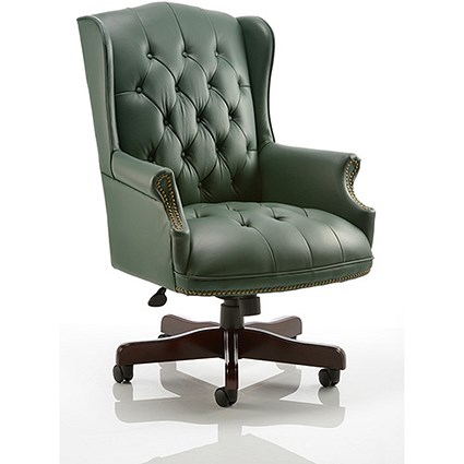 Commoredore Leather Executive Chair - Green