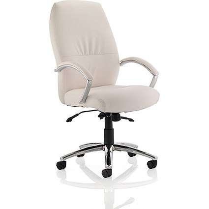 Dune High Back Leather Executive Chair - White