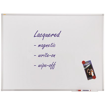 Franken X-tra Line Magnetic Whiteboard, Lacquered Steel Surface, 2400x1200mm