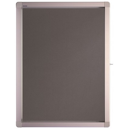 Franken ECO Display Case 4 x A4 / W530xH704xD45mm / Felt / Grey