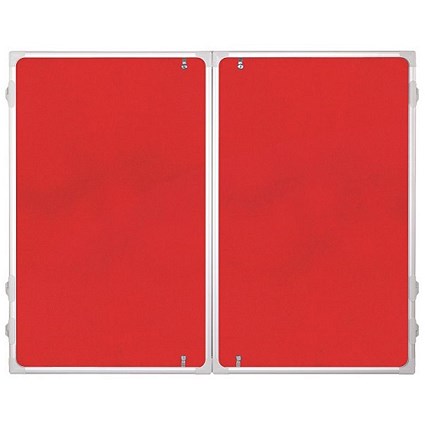Franken Display Case / W1800xH1200mm / Double Door / Felt / Red