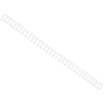 GBC Binding Wire Elements, 34 Loop, 9.5mm, White, Pack of 100