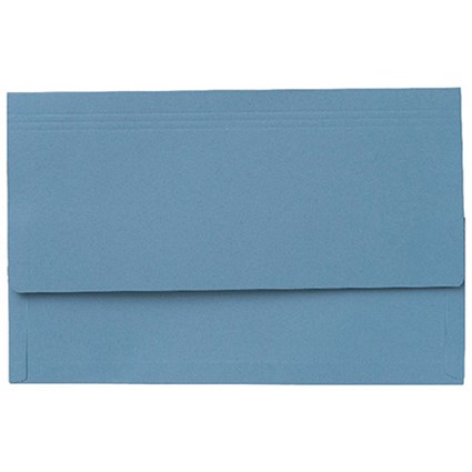 Guildhall 3/4 Flap Legal Document Wallets / Blue / Pack of 25