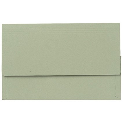 Guildhall 3/4 Flap Legal Document Wallets / Green / Pack of 25