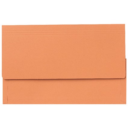 Guildhall 3/4 Flap Legal Document Wallets / Orange / Pack of 25