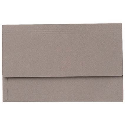 Guildhall 3/4 Flap Legal Document Wallets / Grey / Pack of 25