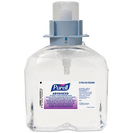 GoJo Fmx Purell Hand Sanitising Foam, 1.2 Litres, Pack of 3