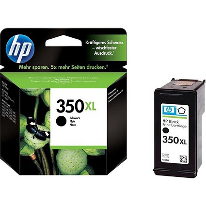 HP 350XL Black High Yield Ink Cartridge CB336EE