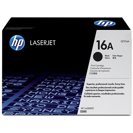 HP 16A Black Laser Toner Cartridge Q7516A