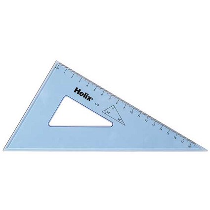 Helix Set Square 21cm 60 Degree / Clear / Pack of 25