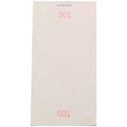 Prestige Single-Part Service Pad, Numbered 1-100, 127x64mm, Pack of 50
