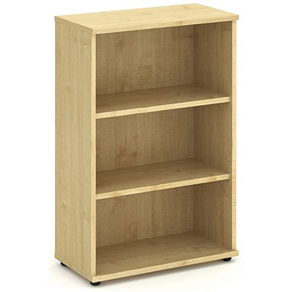 Impulse Medium Bookcase, 2 Shelves, 1200mm High, Maple