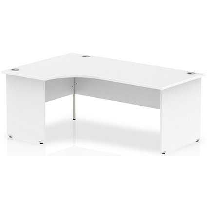 Impulse 1800mm Corner Desk, Left Hand, Panel End Leg, White