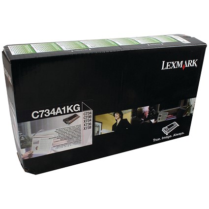 Lexmark C734A1KG Black Laser Toner Cartridge