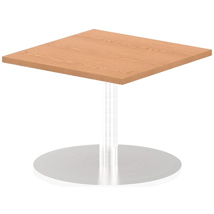 Italia Poseur Square Table, 600mm Wide, 475mm High, Oak