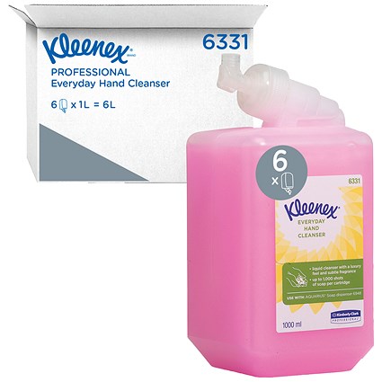 Kleenex Everyday Use Hand Wash Cartridge, 1 Litre, Pack of 6