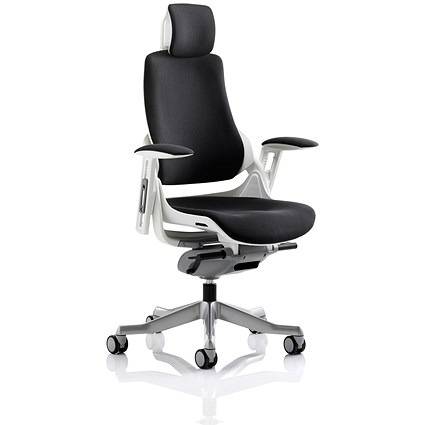 Zure Executive Chair with Headrest, Black, Assembled