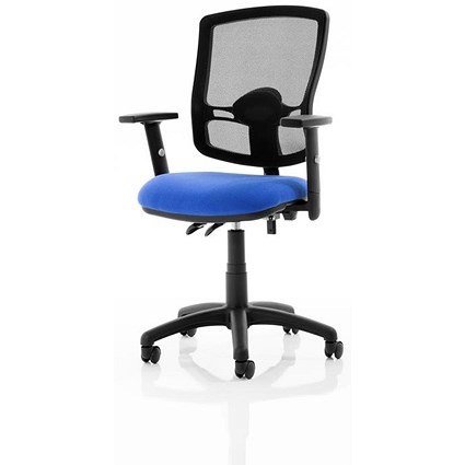 Eclipse Plus II Deluxe Mesh Back Operator Chair, Blue, With Height Adjustable Arms