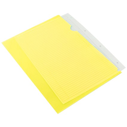 Q-Connect A4 Cut Flush Folders, Yellow, Pack of 100