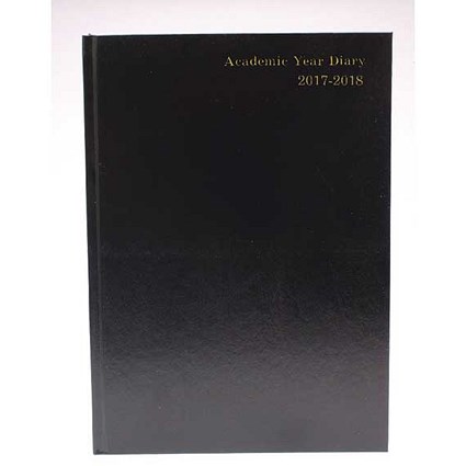 Academic Diary 2017-2018 / Day to a Page / A4 / Black