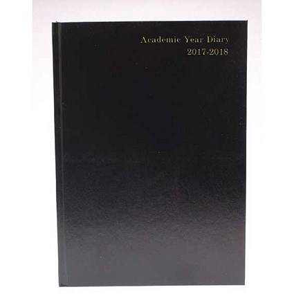 Academic Diary 2017-2018 / Day to a Page / A5 / Black