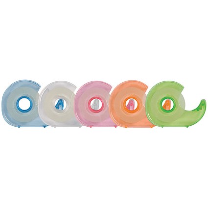 Q-Connect Hand Held Tape Dispenser and 1 Tape Roll, Takes 19mm x33m Tape, Pack of 10