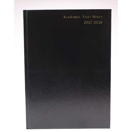 Academic Diary 2017-2018 / Week to View / A4 / Black