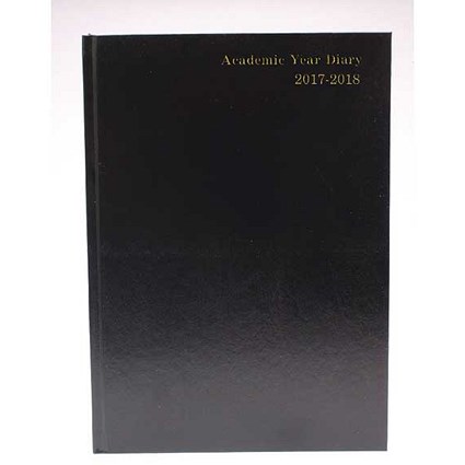 Academic Diary 2017-2018 / Week to View / A5 / Black