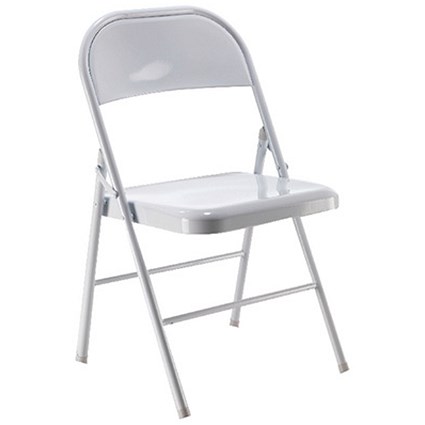 Jemini Metal Folding Chair - White