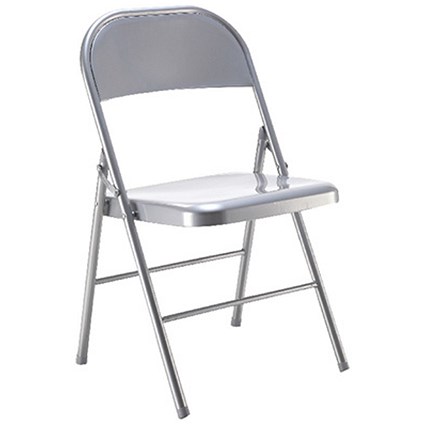 Jemini Metal Folding Chair - Silver