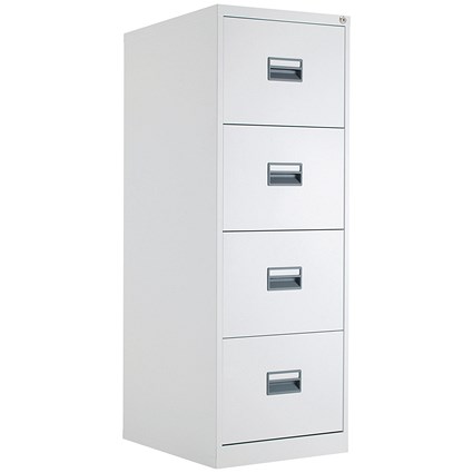 Talos Foolscap Filing Cabinet, 4 Drawer, White