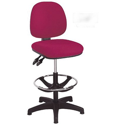 Arista High Rise Chair / Adjustable Footrest / Claret