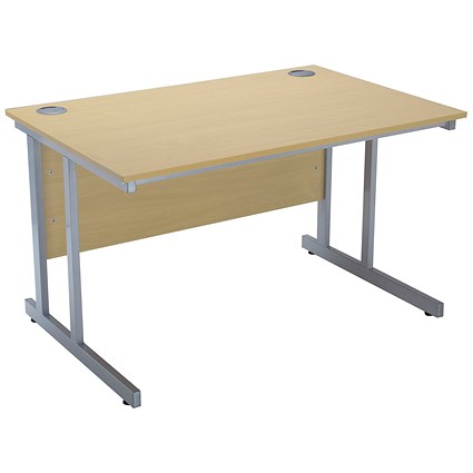 Jemini Intro Rectangular Desk, 1500mm Wide, Oak