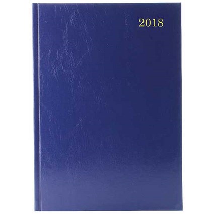 Q-Connect 2018 Diary / Day to a Page / A4 / Blue