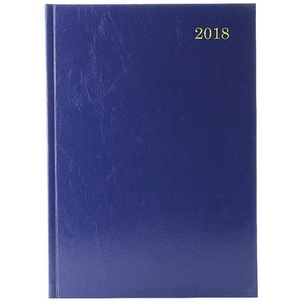 Q-Connect 2018 Diary / Week to View / A4 / Blue