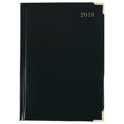 Executive 2018 Diary / Day to a Page / A4 / Black