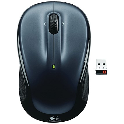 Logitech M325 Mouse, USB, Wireless, Silver
