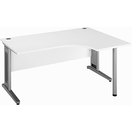 Largo Radial Desk / Right Hand / 1600mm Wide / White