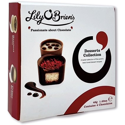 Lily O'Brien's 4 Chocolate Desserts Collection, 48g