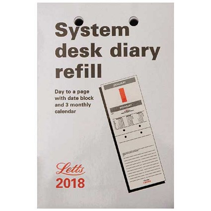 Letts 2018 System Desk Refill