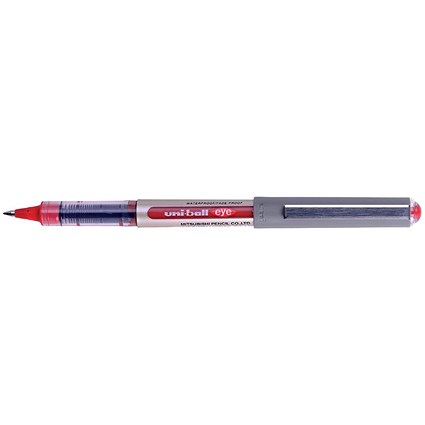 Uni-ball Eye UB157 Rollerball Pen, Fine, 0.7mm Tip, 0.5mm Line, Red, Pack of 12