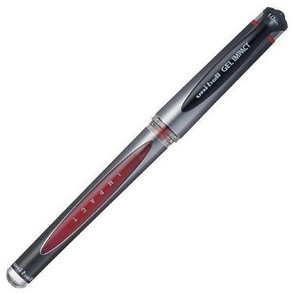 Uni-ball UM153S Impact Gel Rollerball, Red, Pack of 12